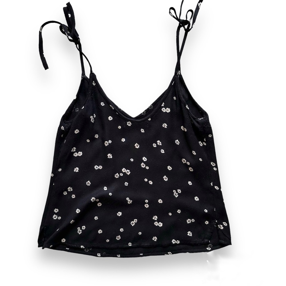 Abercrombie Floral Tie Shoulder Tank size small